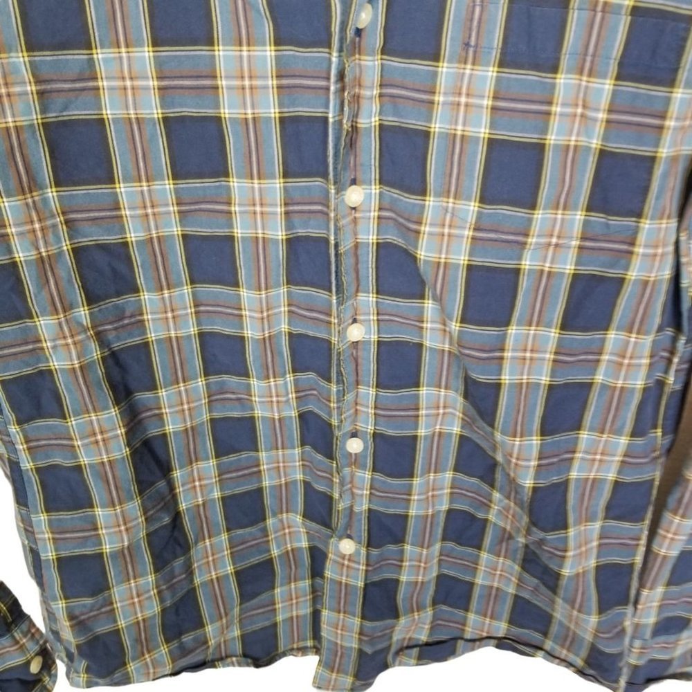 J. Crew Mens S Blue Plaid Long Sleeves Button Down - Picture 3 of 8
